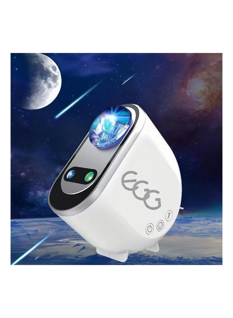 إج جالاكسي أورورا بروجيكتور 3 في 1 لعرض الشفق القطبي والنجوم بإضاءة LED مع سماعة بلوتوث وضوضاء بيضاء - Image 4